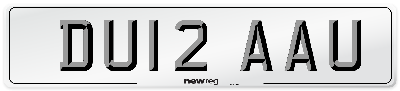 DU12 AAU Number Plate from New Reg